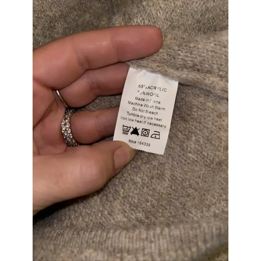 NWT Petal & Pup Wool Blend Skylar Open Front Coatigan Knit Jacket Size S/M - Picture 9 of 9